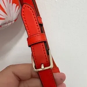 KATE ♠️ SPADE ORANGE & WHITE TROPICAL BEACH BACKPACK ? PURSE NWOT FLOWERS kate spade | Bags | Kate Spade Orange And White Floral  main image 4